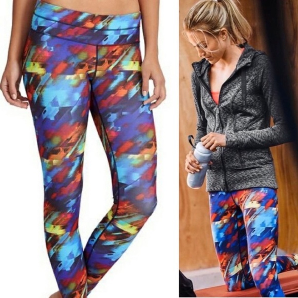 Athleta Colorburst Sonar leggings tight